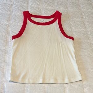 GAP Red and White Tank Top